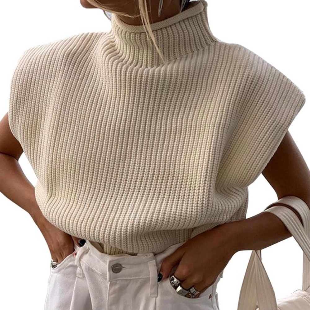Zara shoulders pad knitting top